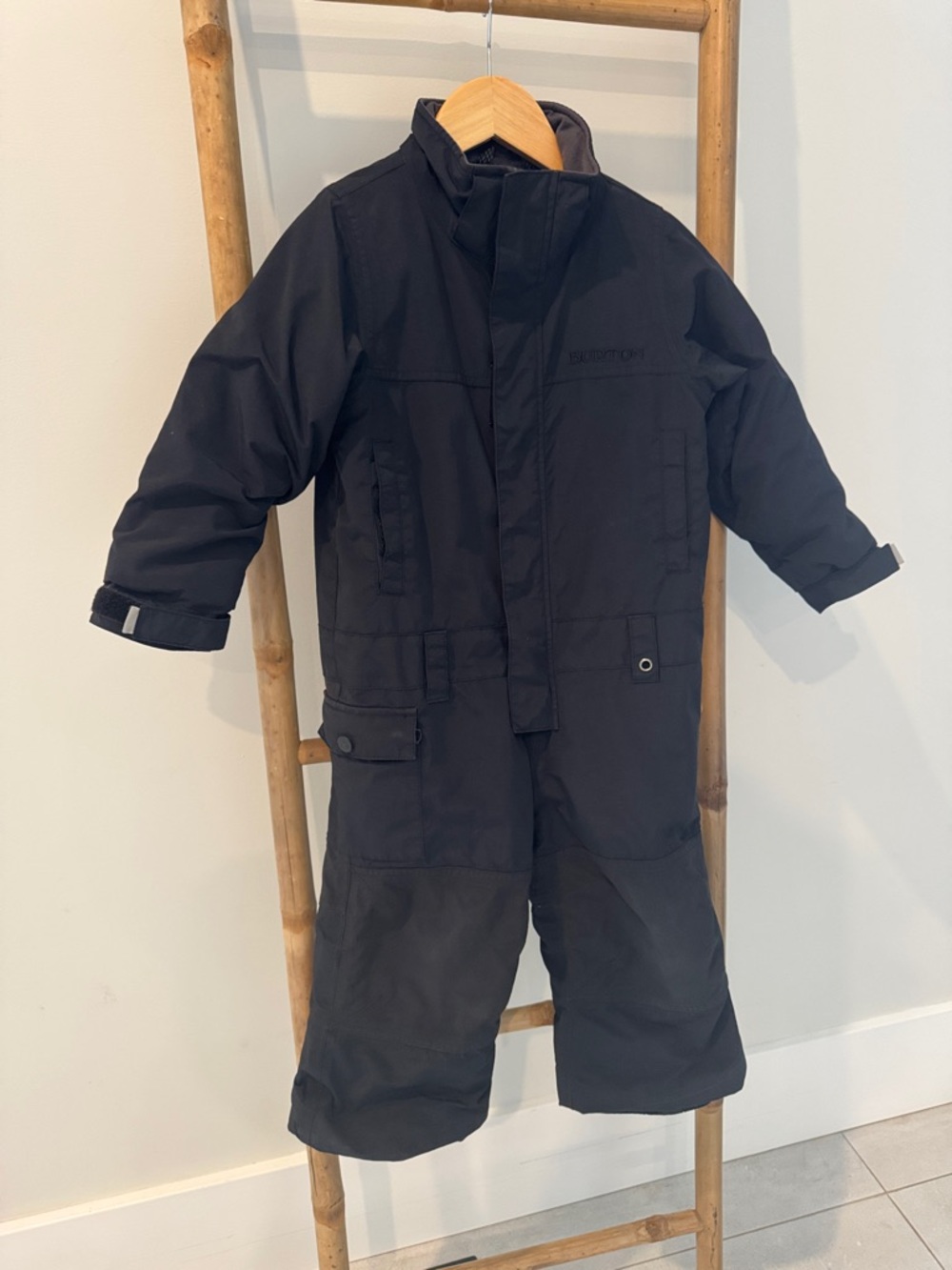 Burton Kids Black One-Piece Snow Suit with Hood